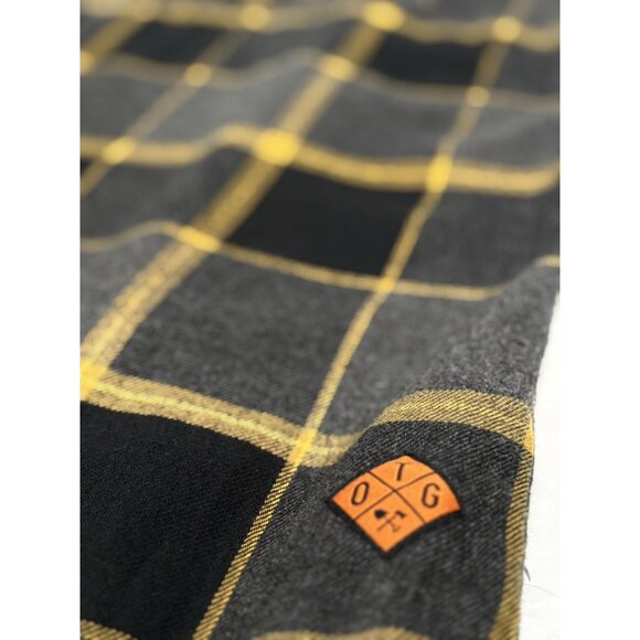 Off The Grid Destroyer Flannel Shirt Men’s XL Castlerock Grey Yellow Long Sleeve - Picture 8 of 16